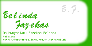 belinda fazekas business card